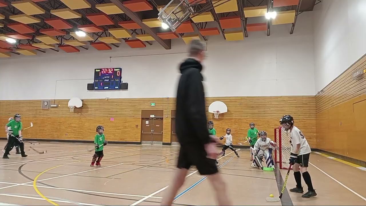 White vs green Feb 21 Green goalie cam first half