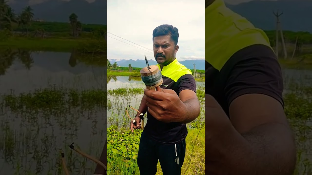 Tips to handle slingshot in fishing 🤗👍😁 #novajames #sirumugai