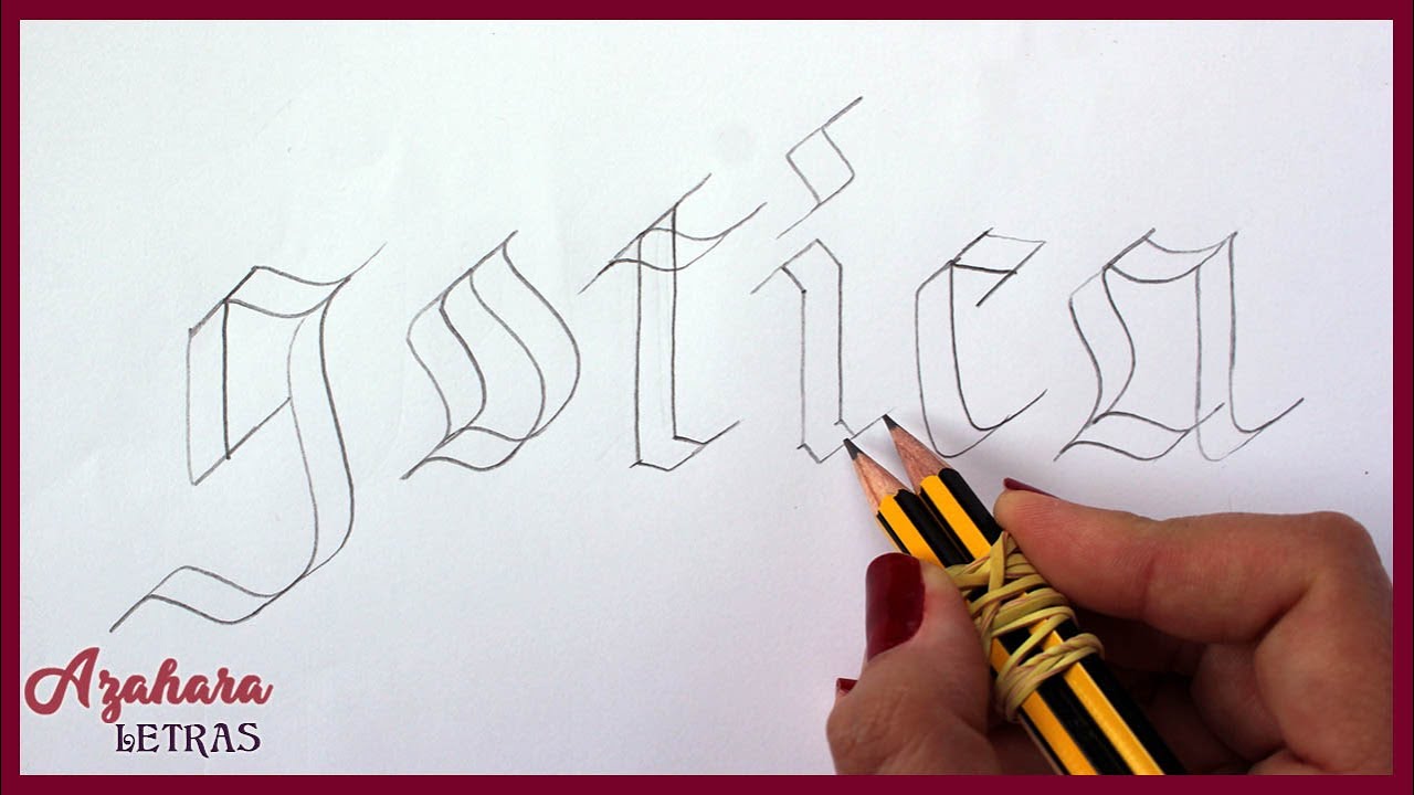 ✏️ ✏️ Caligrafía Gótica con Doble Lápiz