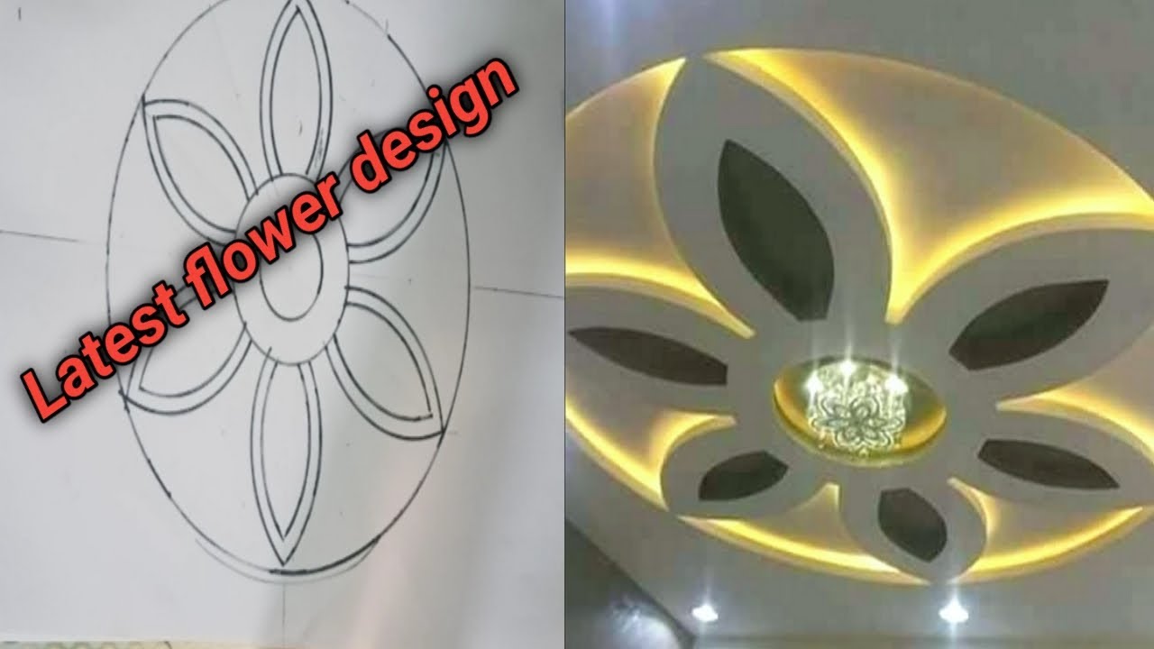 How to make new flower pop false ceiling design latest flower design | phool wale design ki marking