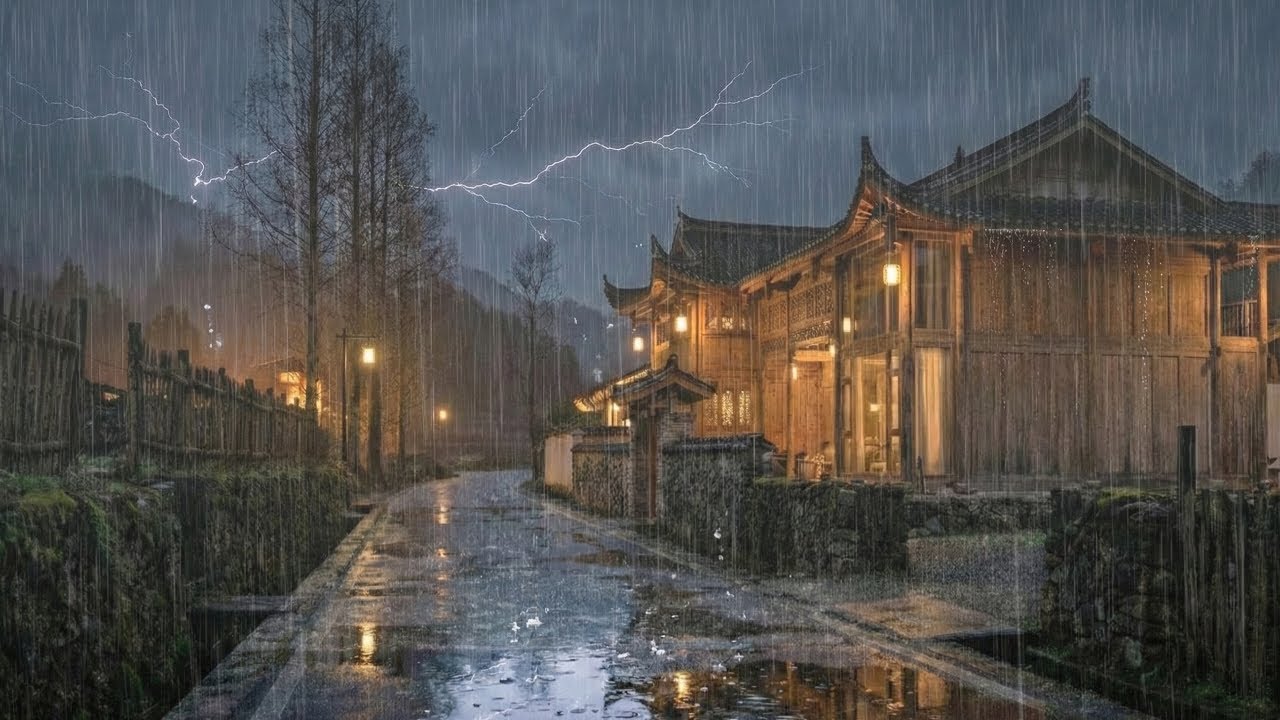 3 Minutes to Deep Sleep!!!  Powerful Rain & Thunder for Insomnia Relief