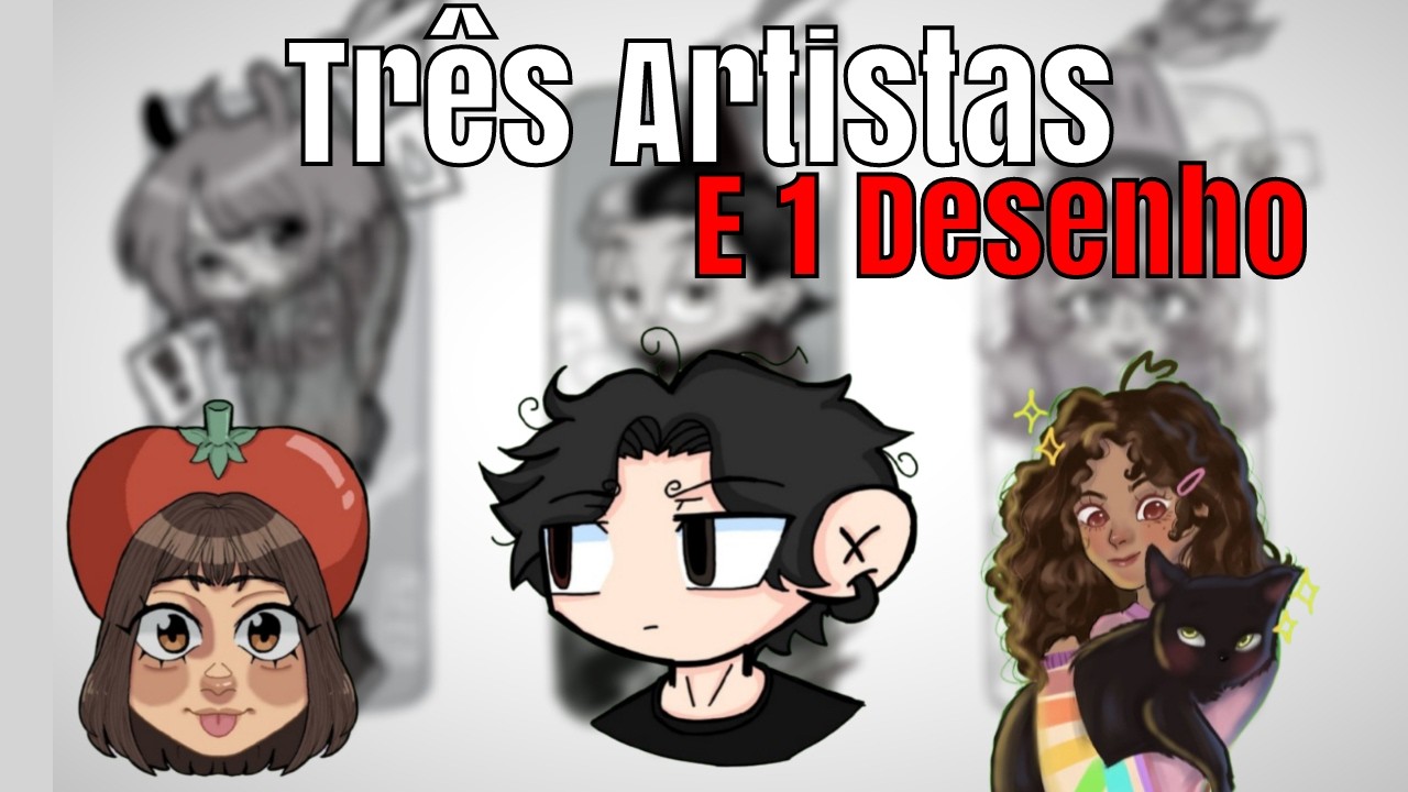 3 ARTISTAS E 1 DESENHO!!! (Timelapse drawing)