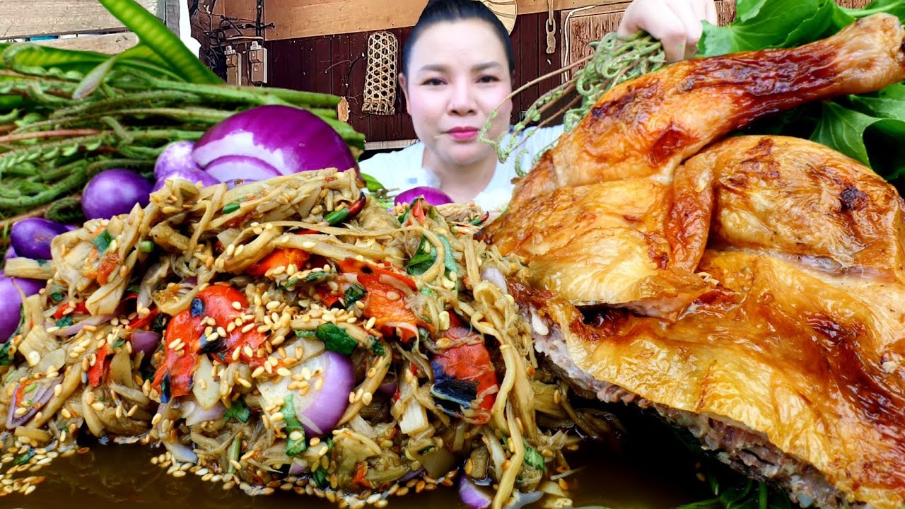 ซุปหน่อไม้ไก่ย่างเเกล้มผักบ้านๆมาเต็มถาดข้าวเหนียวฮ้อนๆเเซ่บถึงใจ|ส้มซ่าพาเเซ่บ 17 เมษายน ค.ศ. 2025