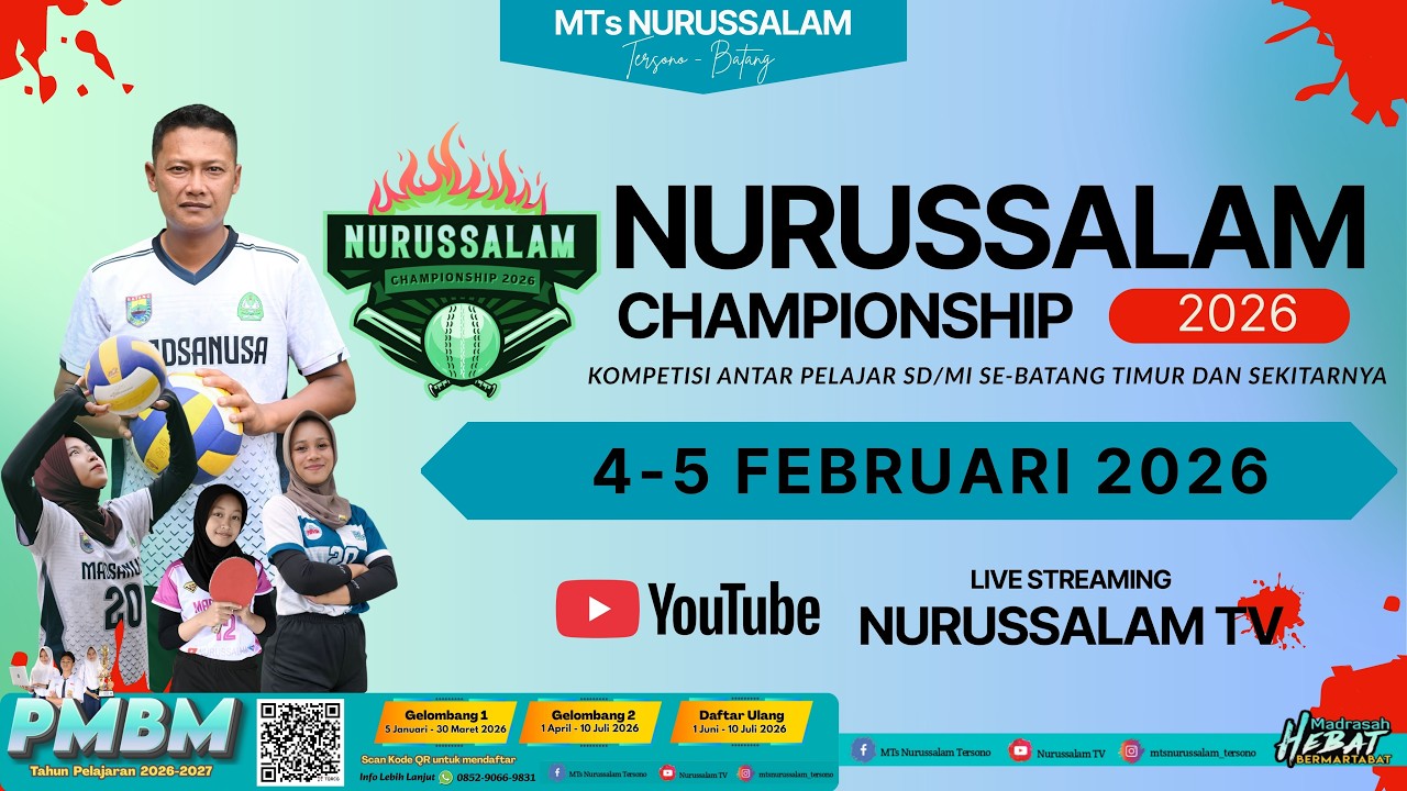 LIVE BOLA VOLI PUTRI NURUSSALAM CHAMPIONSHIP 2026 || KOMPETISI PELAJAR SD/MI SE-BATANG