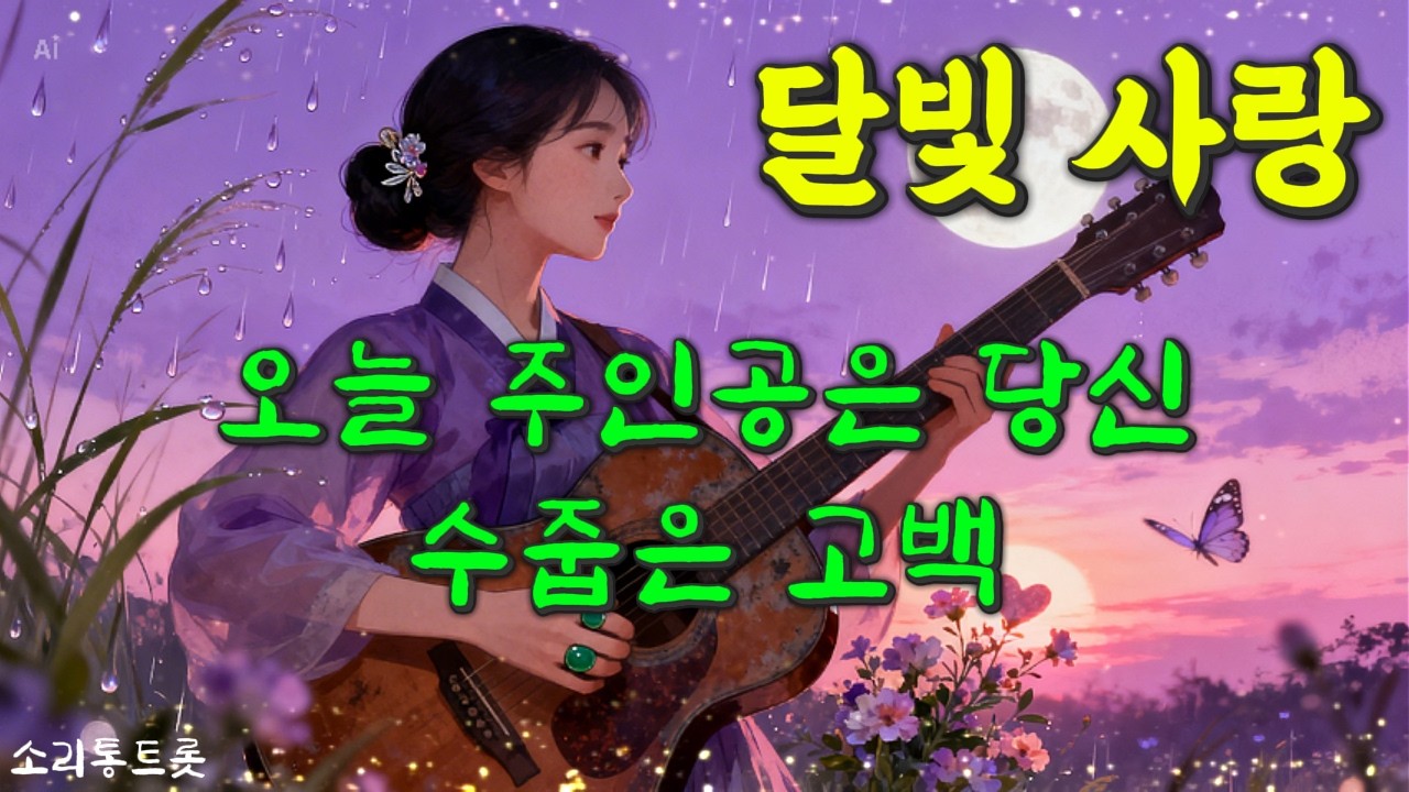 💜 보랏빛 노을 아래 수줍은 고백 [달빛 사랑] 꽃피울래요 (소리통트롯)