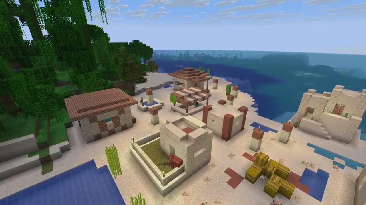 part 1 desert Village Transformation | Minecraft Timelapse