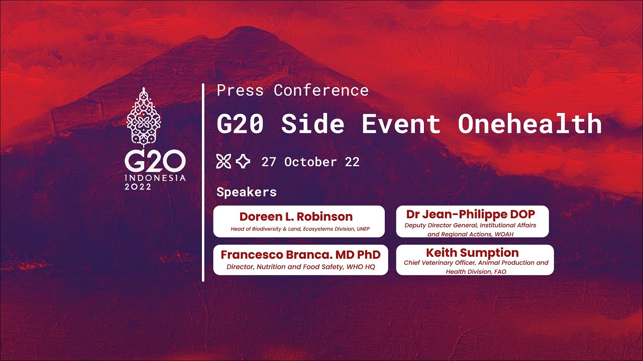 Press Conference G20 Side Event One Health