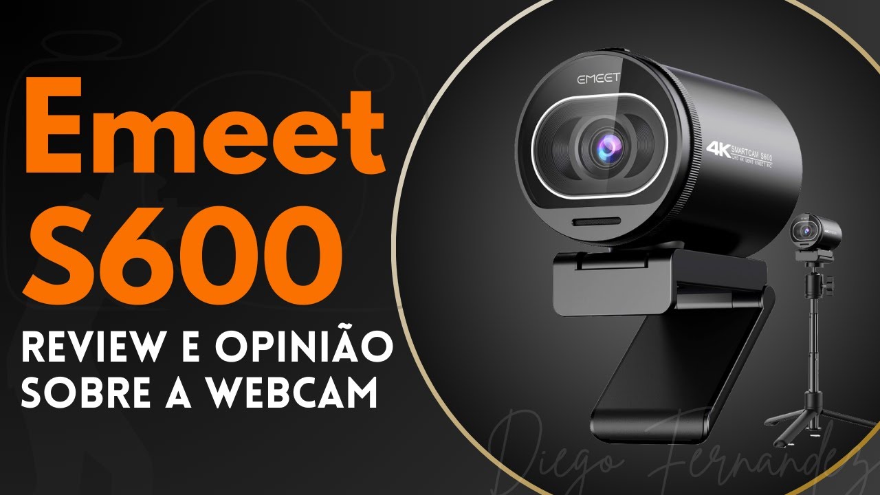 Webcam Emeet S600 - Review e MINHA opinião sobre essa câmera 4K