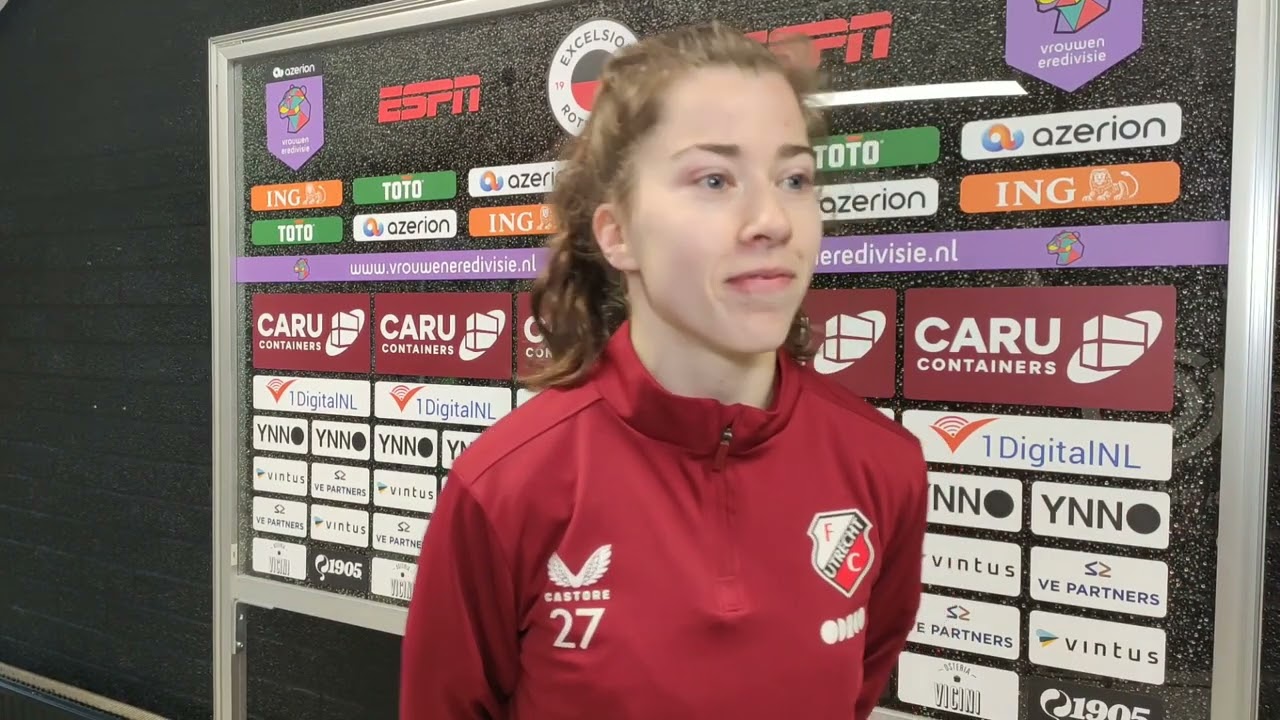 Nurija van Schoonhoven na afloop van de wedstrijd FC Utrecht - Excelsior