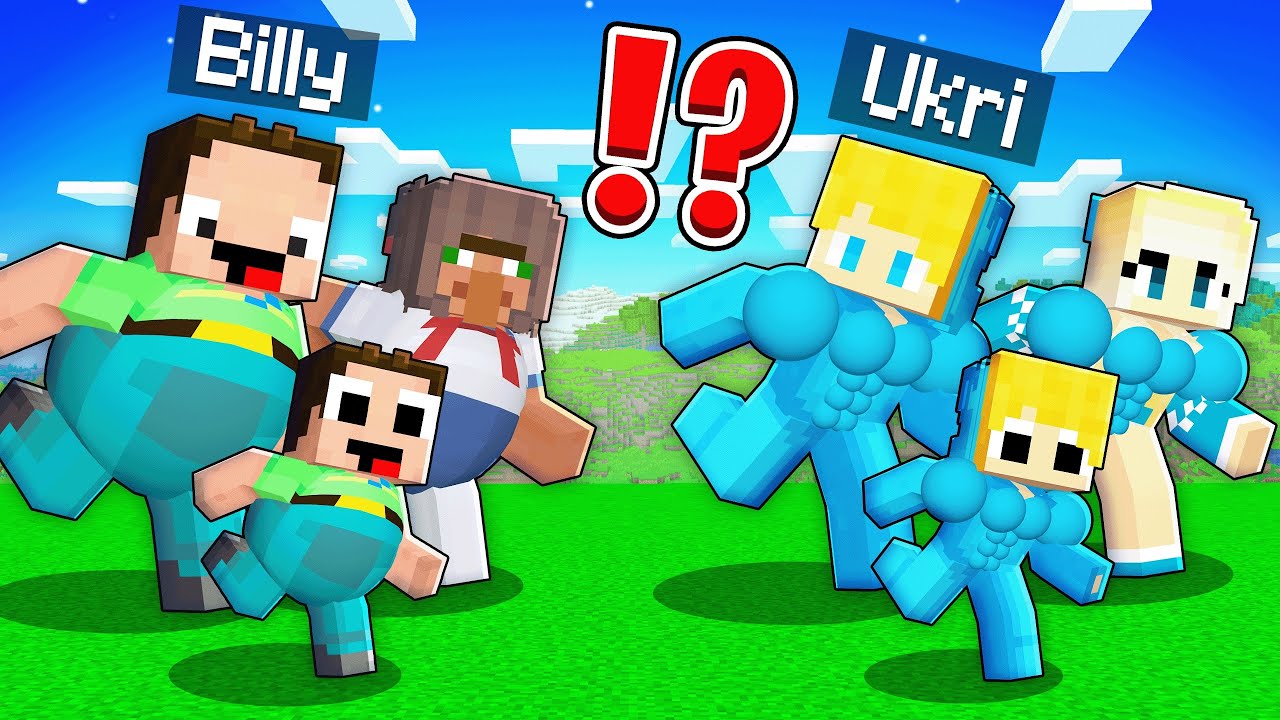 STARKE FAMILIE Ukri vs FETTE FAMILIE Billy in Minecraft!