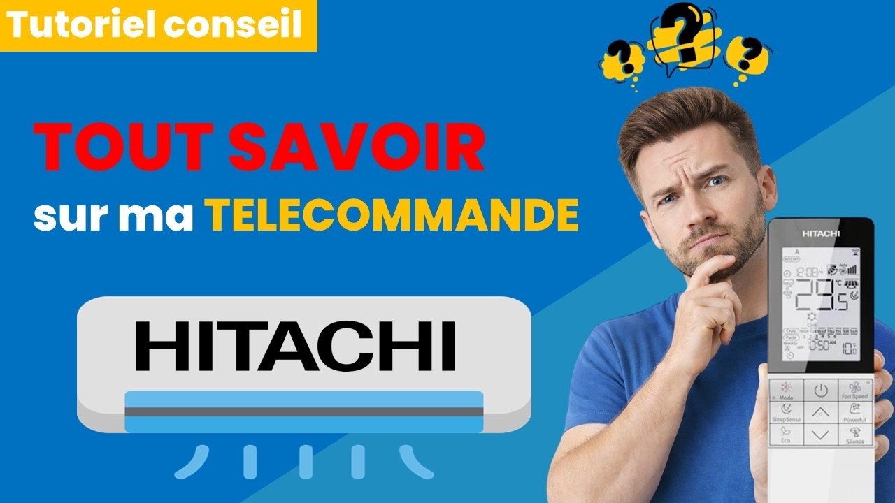 Comment utiliser la télécommande du climatiseur réversible mural Hitachi AirHome 800 ?