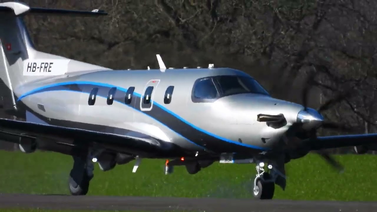 8 Minutes Amazing BUOCHS Plane LANDNGS and TAKEOFFS | Buochs Airport Planespotting LSZC