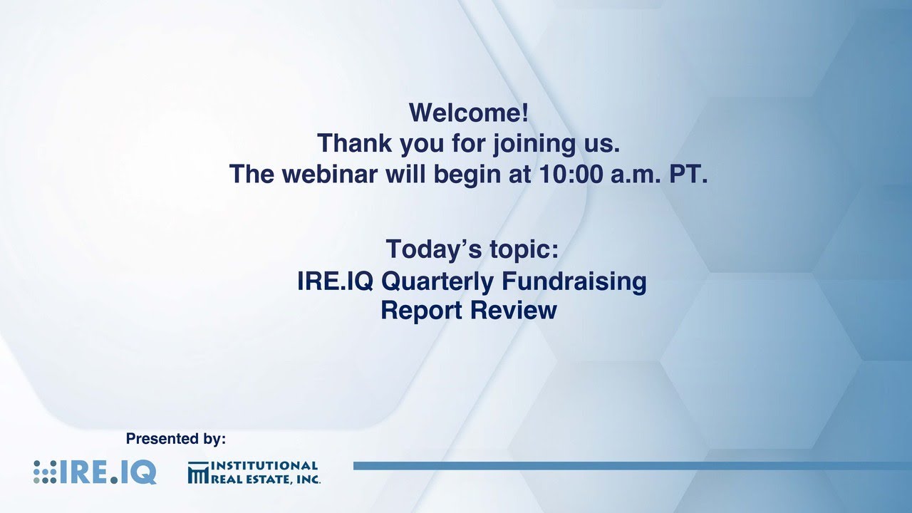 Webinar: Q2/2025: IRE.IQ Quarterly Fundraising Report Review