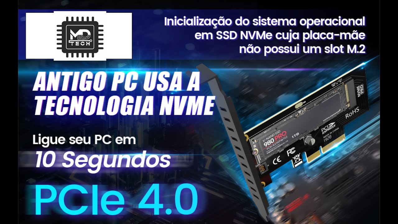 como instalar ssd m2 nvme com adaptador pci-e em maquinas antigas ( boot  nvme com adaptador pci-e )