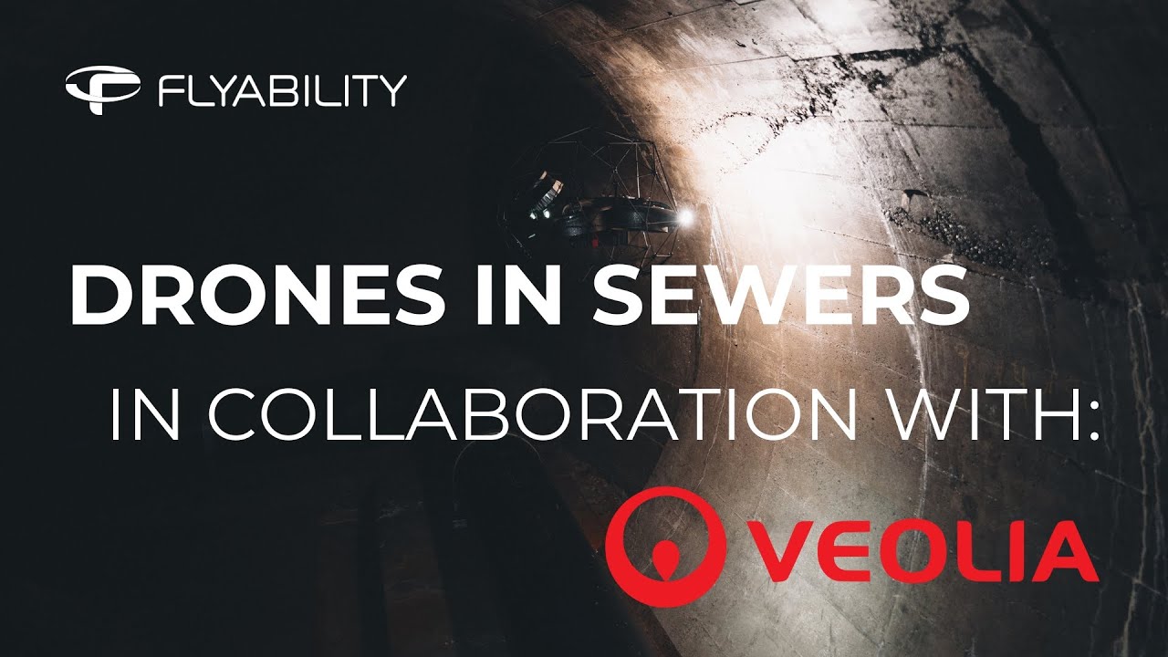 Sewer Inspection Drone. Veolia increases sewer inspection efficiency with Elios 3 drones.