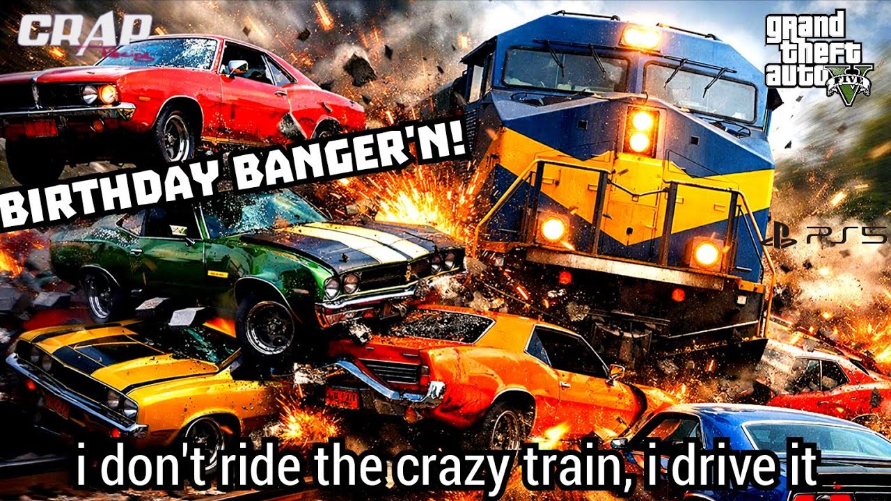 GTA5 Friday Crash Racing - I dont ride the Crazy Train, I Drive it!