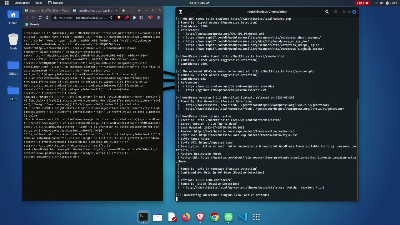Hack*ing a wordpress website using wpscan [KaliLinux]