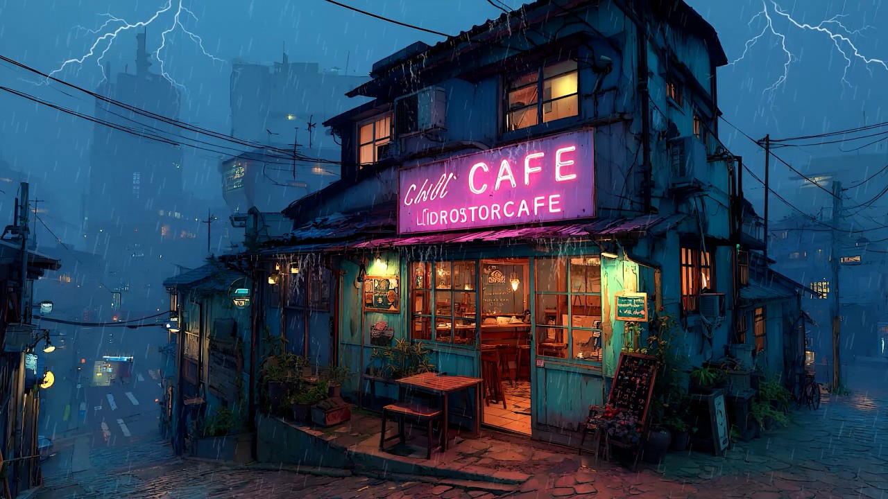 Echoes of 90s Midnight Rain ☔ Calm Lofi Beats for Deep Focus & Sleep | Lofi Rain Playlist