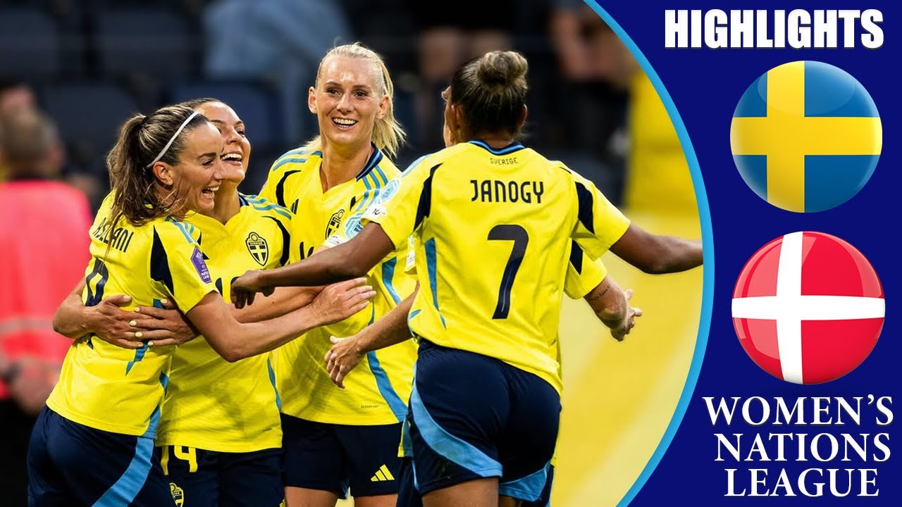 Sweden vs Denmark || HIGHLIGHTS || UEFA Women's Nations League 2025