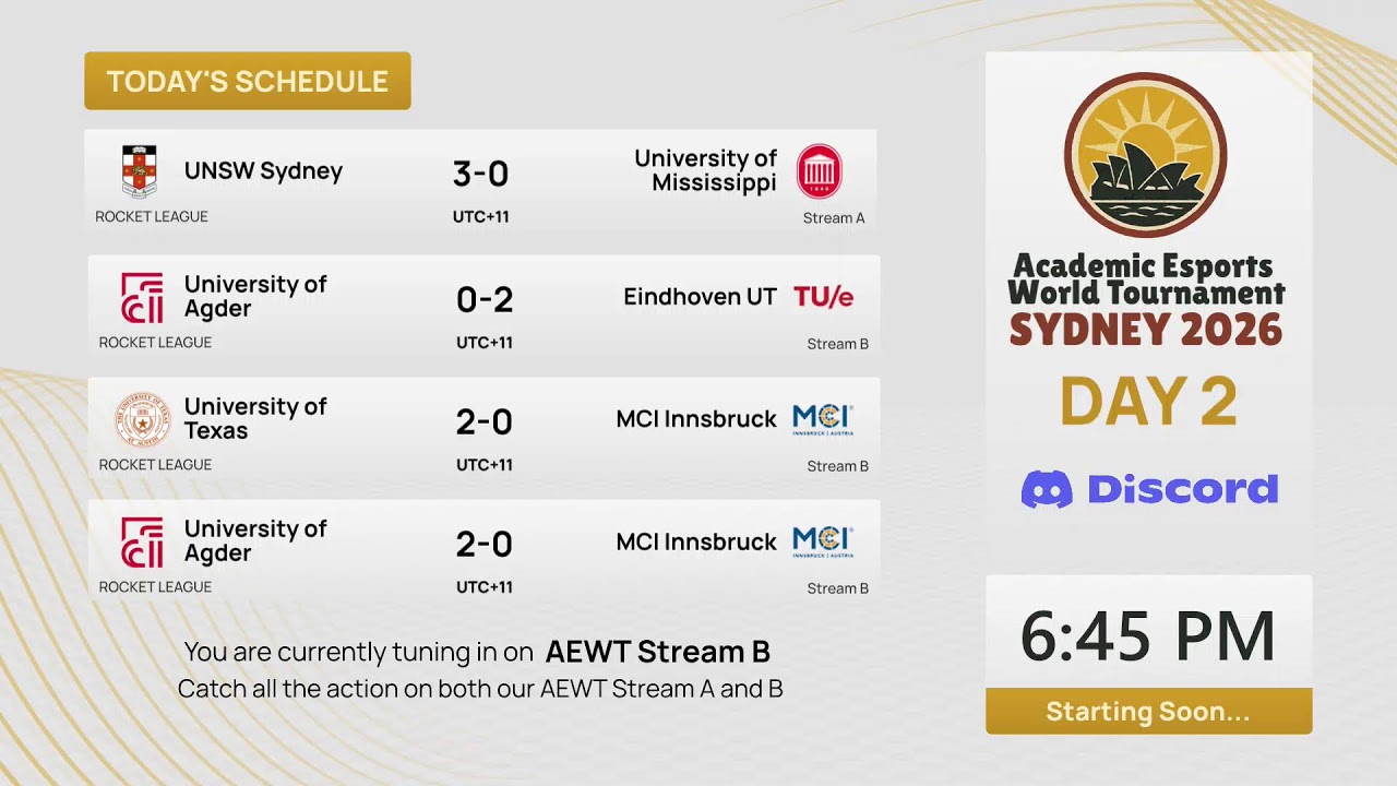 Academic Esports World Tournament - Stream B - Day 2