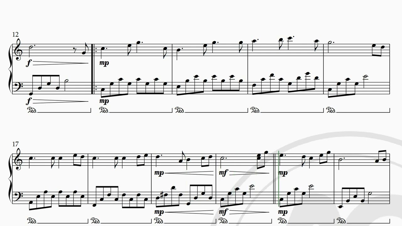 SHEET PIANO "你问我爱你有多深" - ÁNH TRĂNG NÓI HỘ LÒNG TÔI ||Music: 孫儀 (Weng Qingxi)\Lyric: 翁清溪 (Sun Yi)