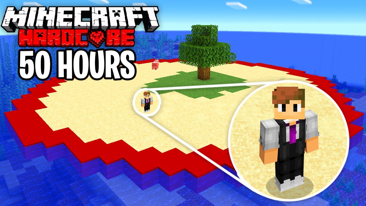 I Survived 50 HOURS on an ISLAND in a CIRCLE in Minecraft Hardcore…