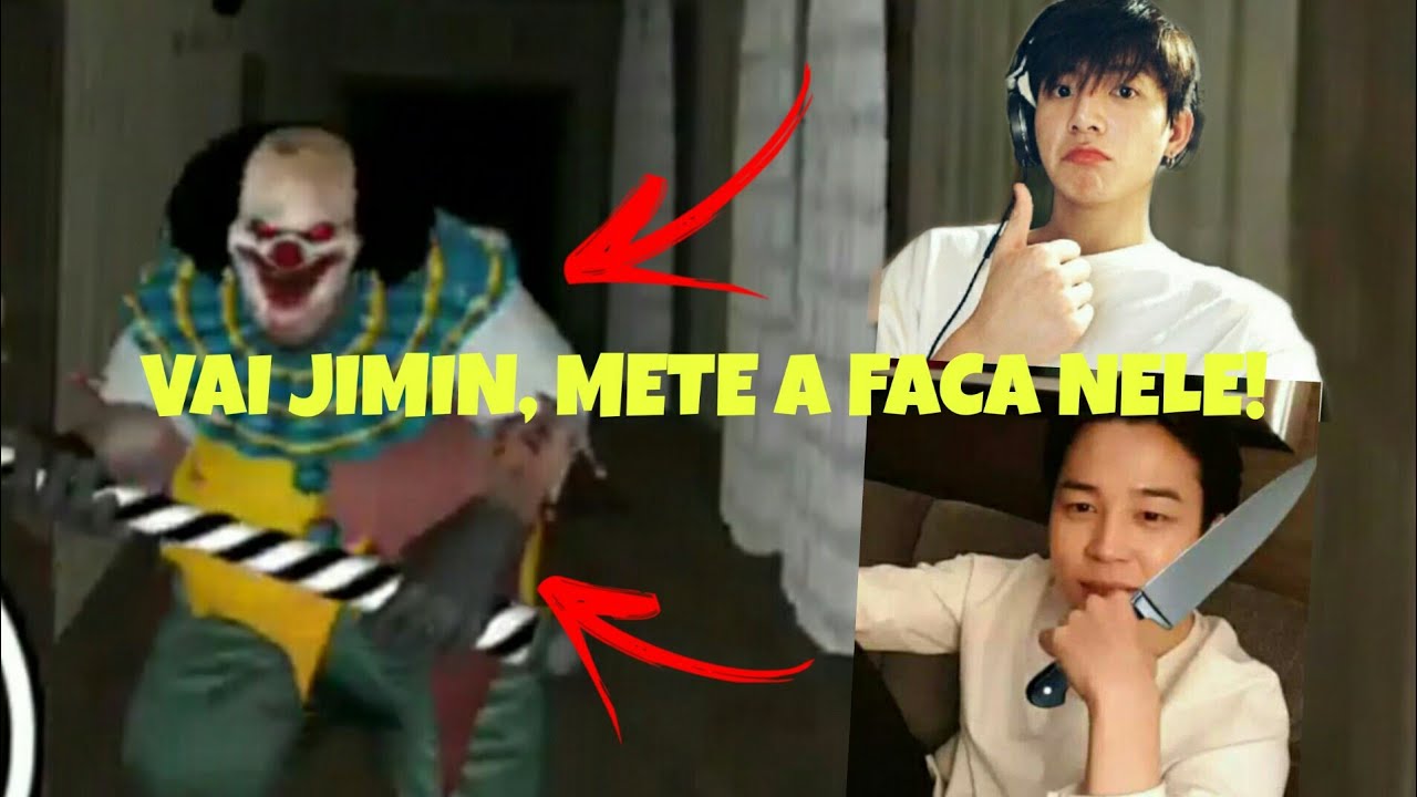 [REDUBLAGEM]- BTS JIKOOK JOGANDO: HORROR CLOWN (Jogo de terror) #BBBDASKTUBERS
