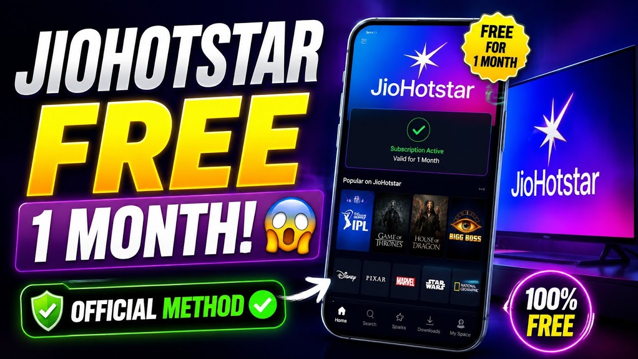 JioHotstar FREE for 1 MONTH 😱 | Official Method 2026 | No Extra Cost!