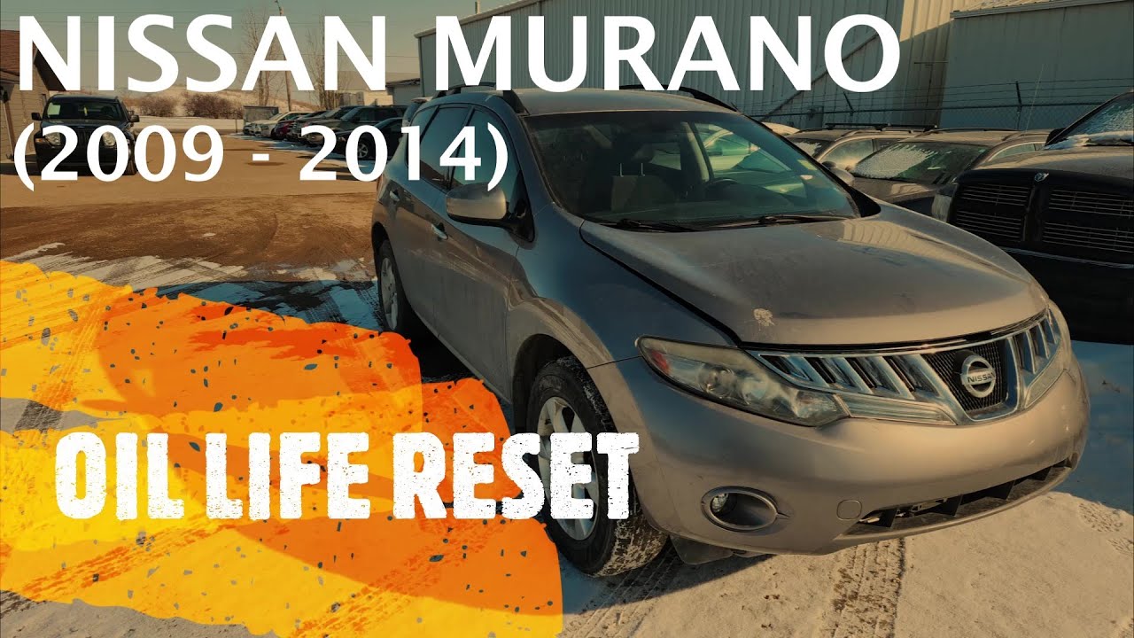 Nissan Murano &mdash; как сбросить индикатор срока службы масла (2009&ndash;2014)
