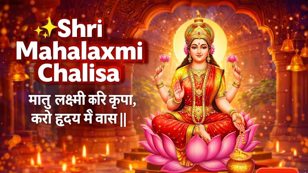  ✨Shri Mahalaxmi Chalisa ||मातु लक्ष्मी करि कृपा,करो हृदय में वास ||
