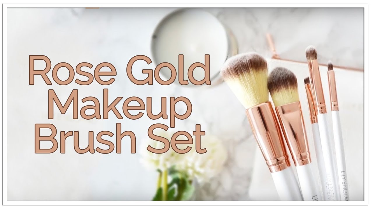 Lily England Rose Gold Makeup Brush Set