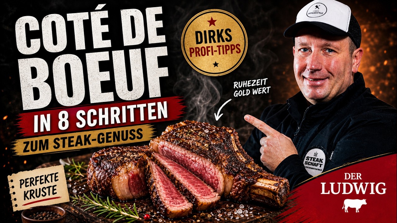 🥩 Coté de Boeuf-Meisterstück! | In 8 Schritten zum Steak-Genuss mit Dirk Ludwig 🔥👨‍🍳