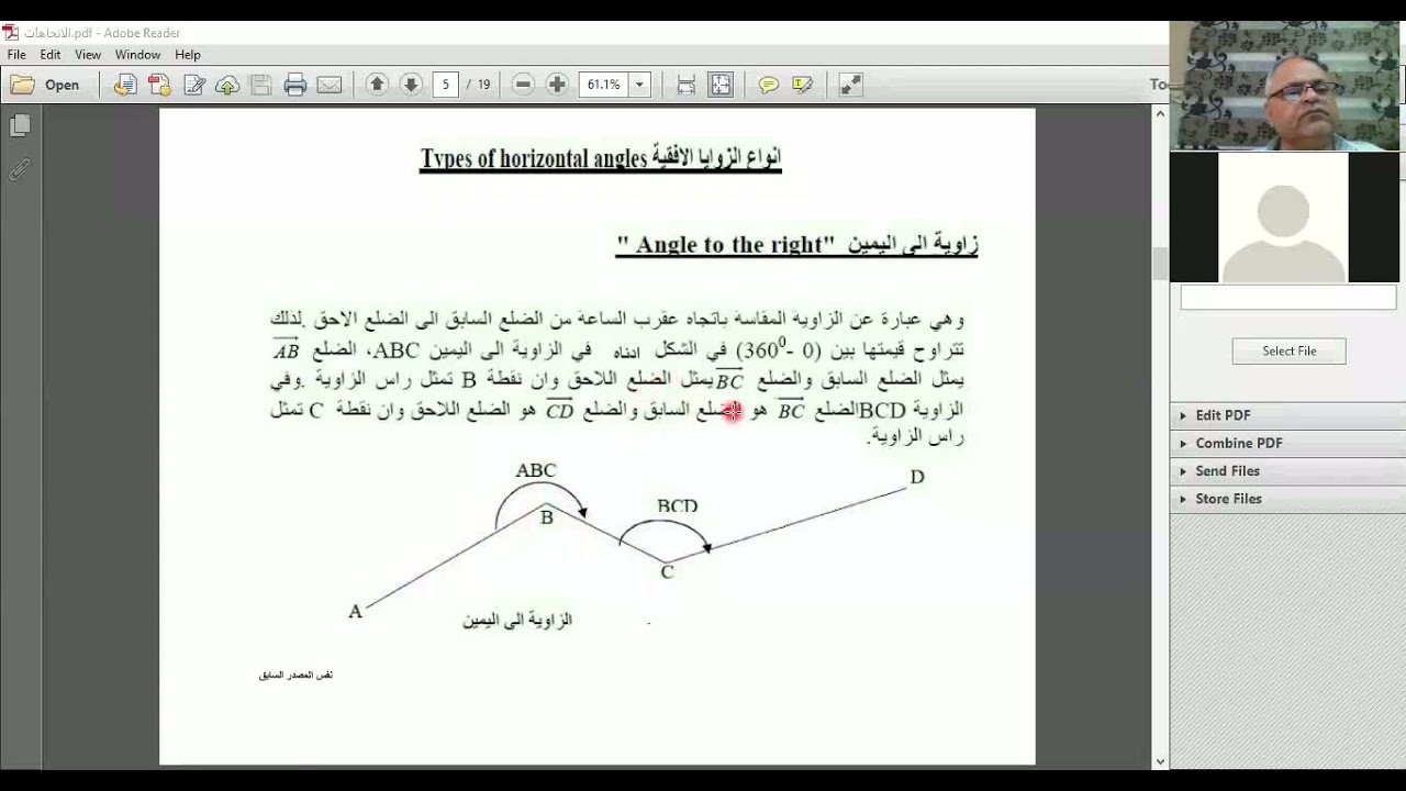 الاتجاهات   Directions and angles