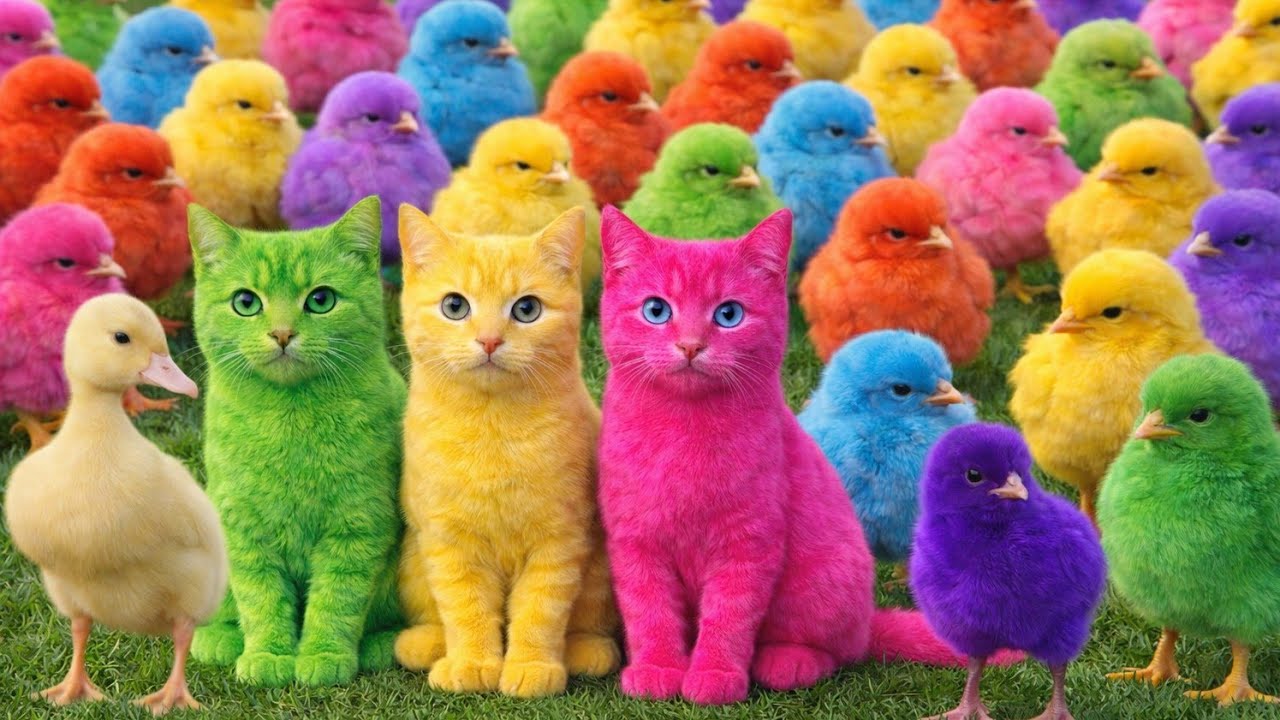 Tangkap Ayam Lucu, ayam warna warni, ayam rainbow, kelinci lucu, bebek lucu, ikan koi, Hewan Lucu