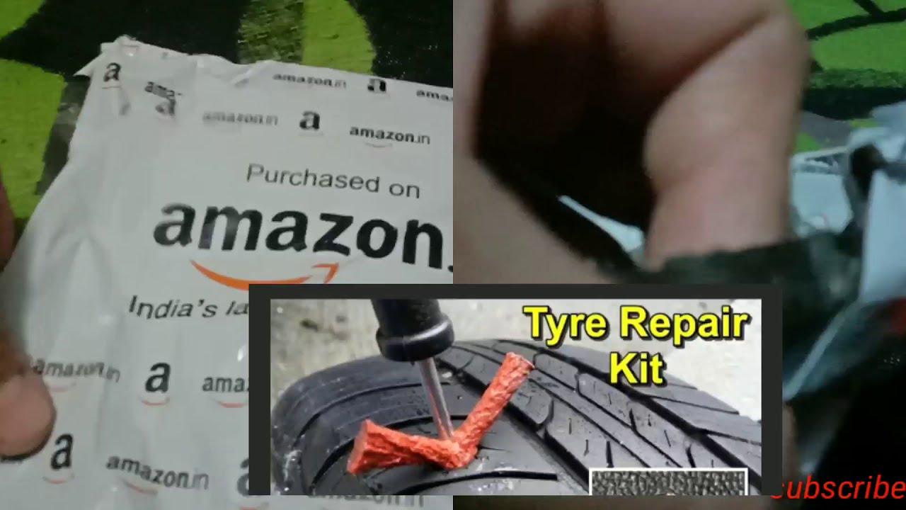 Tubeless tyre puncture kit unboxing.