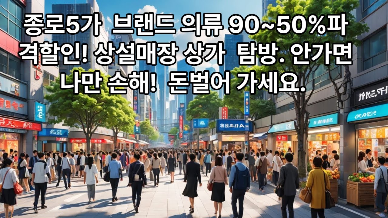 지하철 1호선 종로 5가역 5번출구 종로5가 브랜드 의류 상설의류 할인 매장 탐방기.