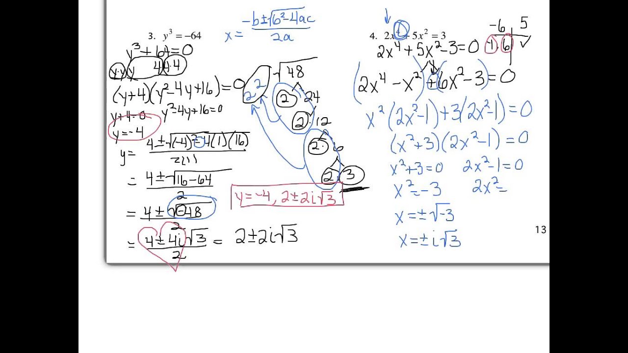 Day 9: 6-5 Solving Polynomials (day 2)