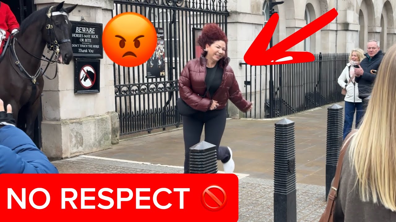 Disrespectful Tourist Dances Next to Royal Guard Horse 🤦‍♂️