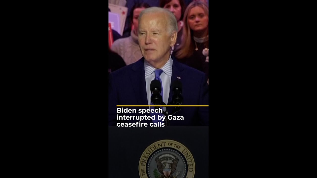 Biden speech interrupted by pro-Palestinian protesters [during campaign speech]