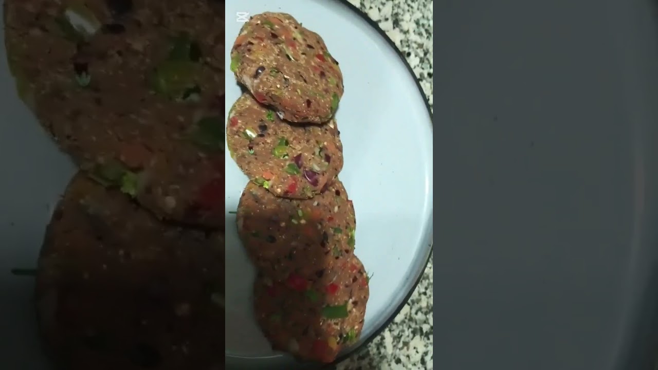 Red bean black bean vegetable Italian burger