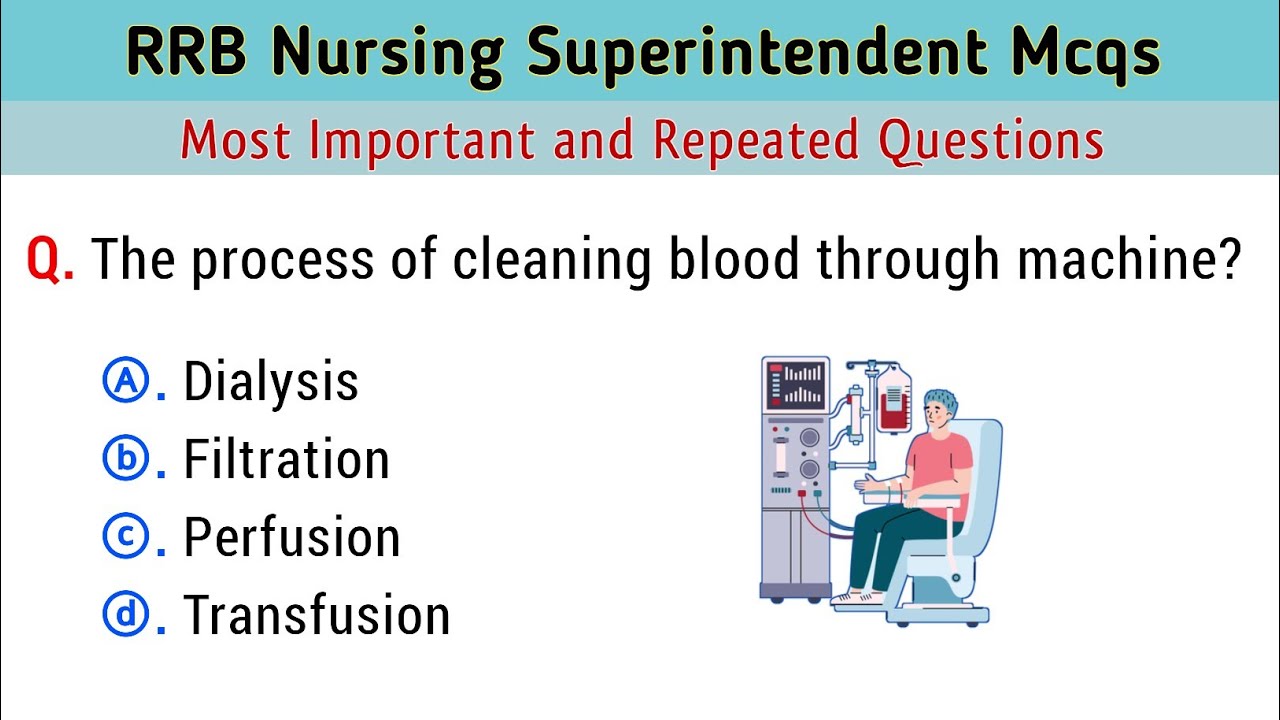 RRB Nursing Superintendent Mcq | RRB Staff Nurse Mcq | Nursing Exam Mcq