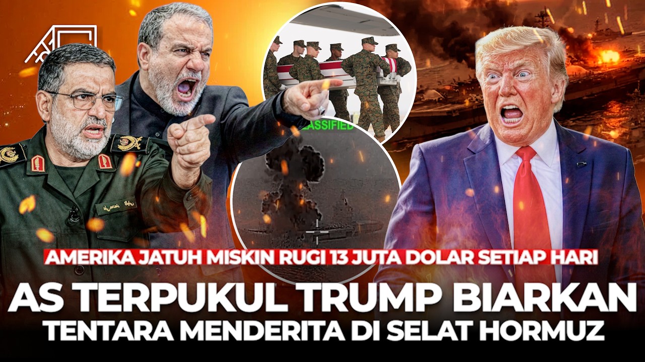 Tentara AS Lari Kocar-kacir Trump Memohon Bantuan Kapal Induk Diserang Drone! Perang Selat Hormuz