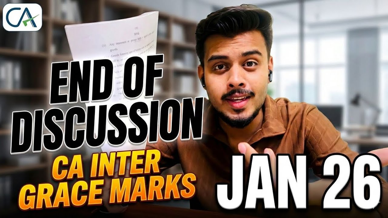 GRACE MARKS CONFIRMED! CA INTER JAN 2026| RESULT DATE ?  #gracemarks #caresults 