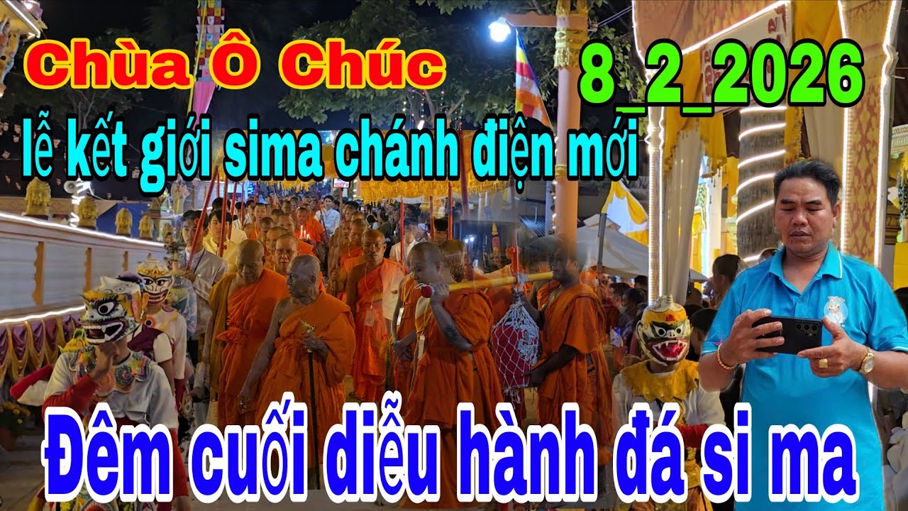 ✅Lễ diễu hành đá si ma chùa ô chúc rất đông phật tử hiếu kỳ đến xem lễ kết giới sima/Sơn Tinh tv 