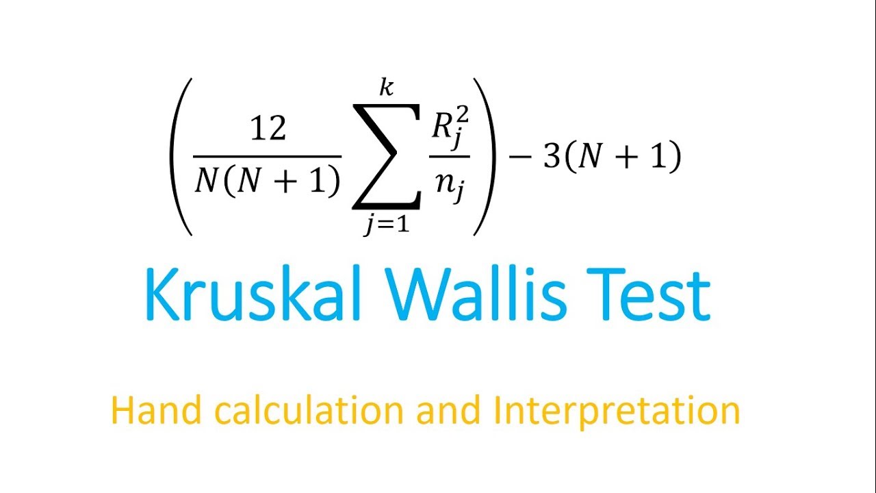 Kruskal Wallis Test by hand and interpretation