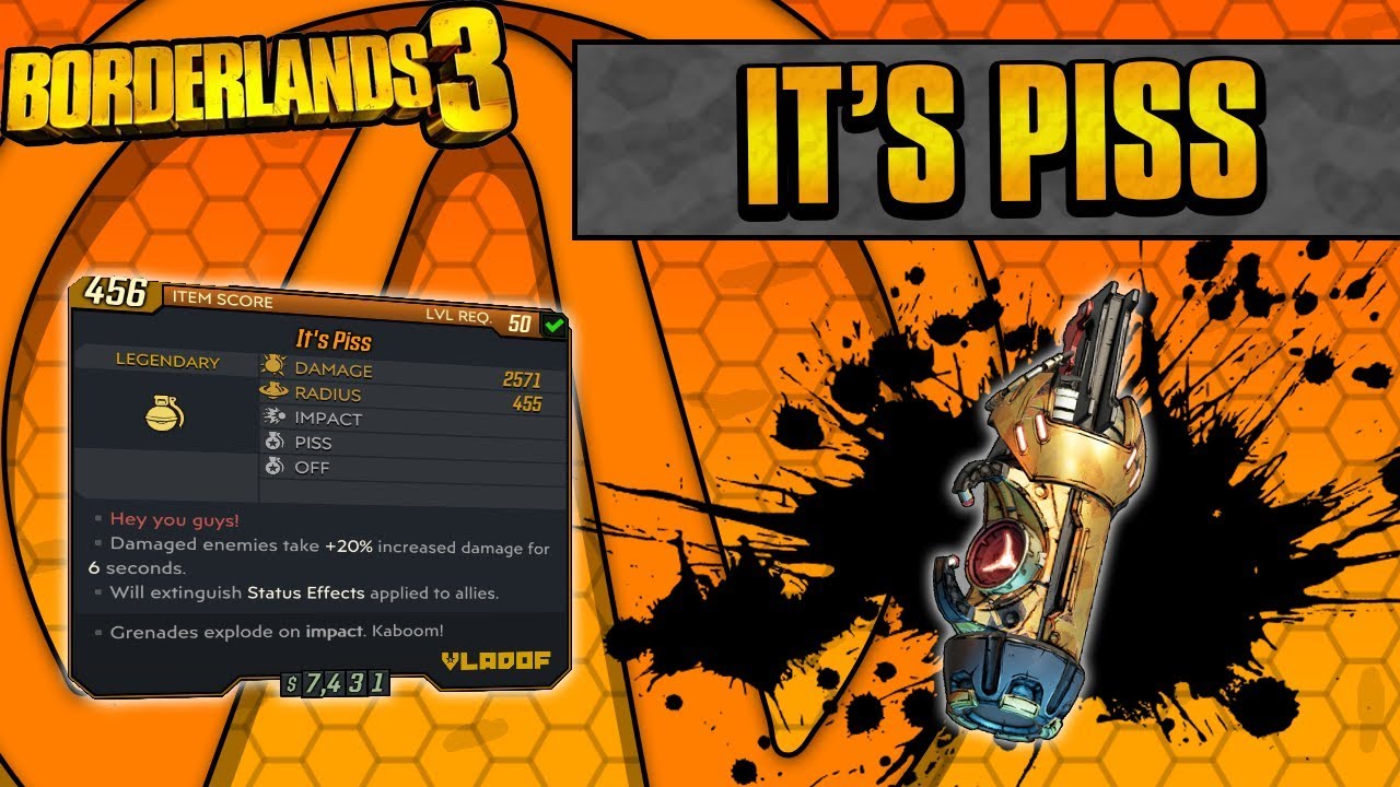 Borderlands 3 | It's Piss Legendary Grenade Guide (Debuff Enemies!)