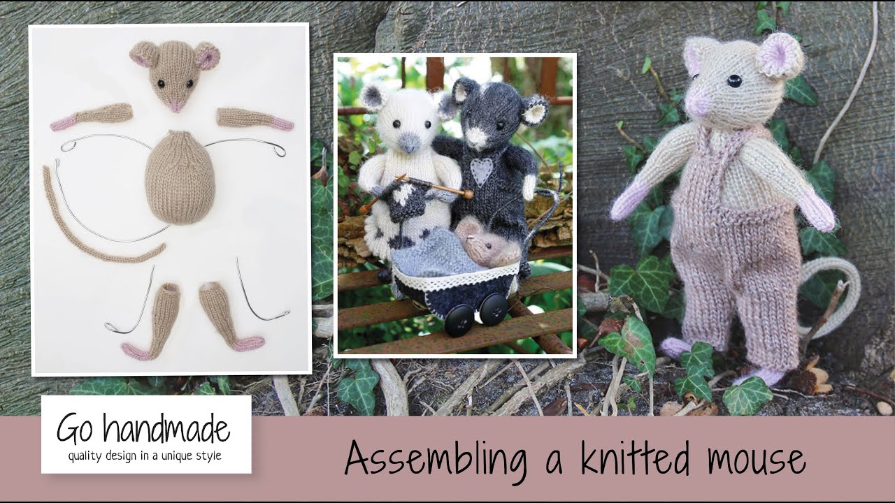 How to assemble a knitted mouse