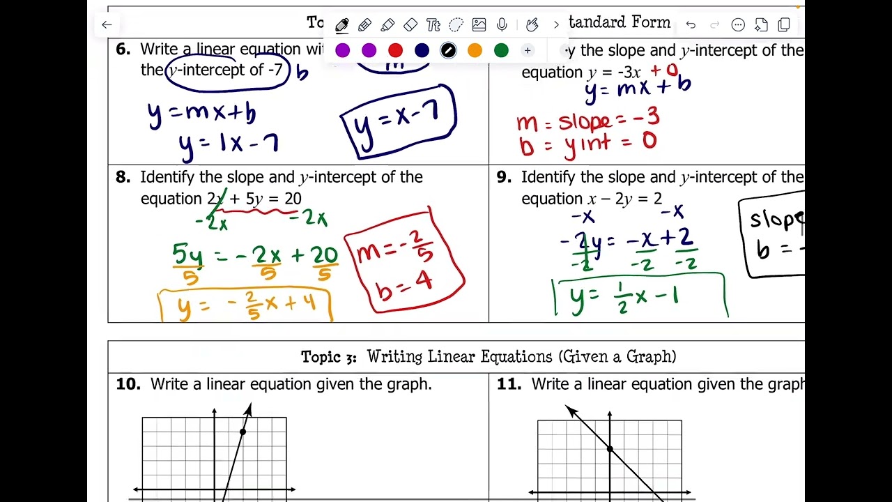 Algebra Unit 4 Review part 1