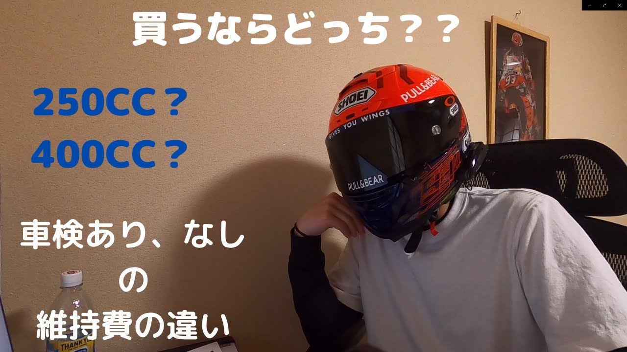 【元バイク屋店員が教える】　どちらのバイクを買うべき？　250CCと400CC維持費の違い