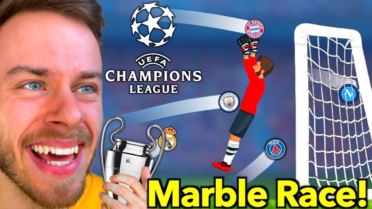 Champions League MARBLE RACE against GOALKEEPER! 😂😍